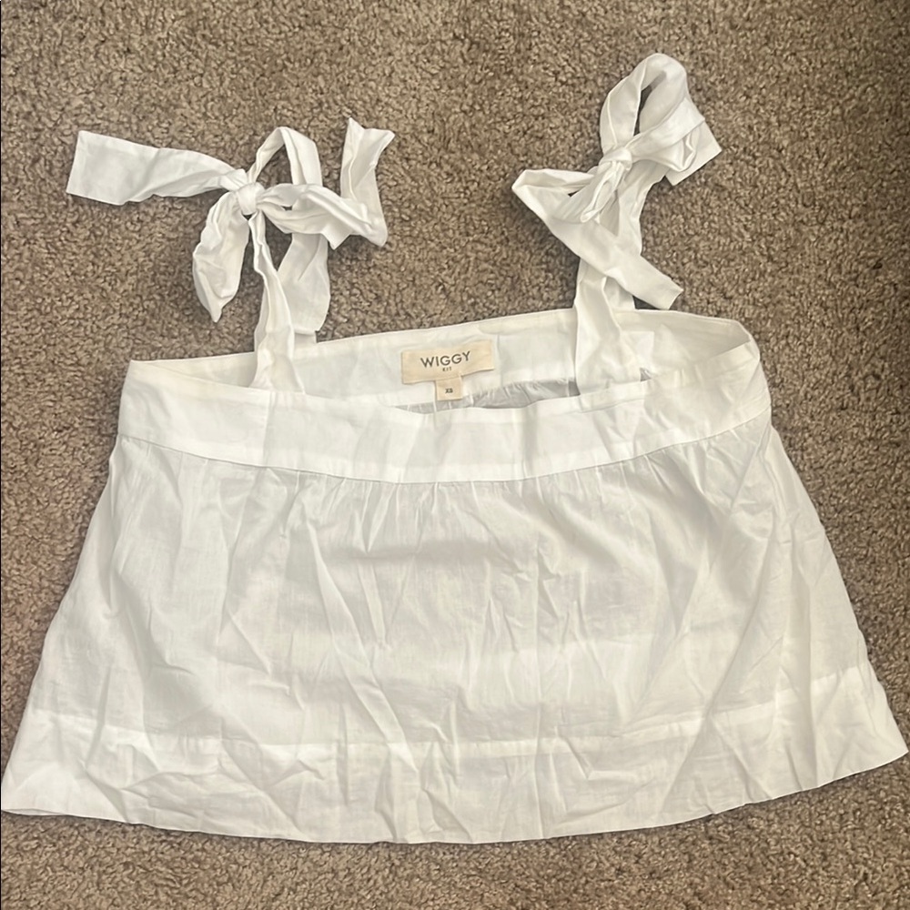 Wiggy Kit White Tie-Strap Top